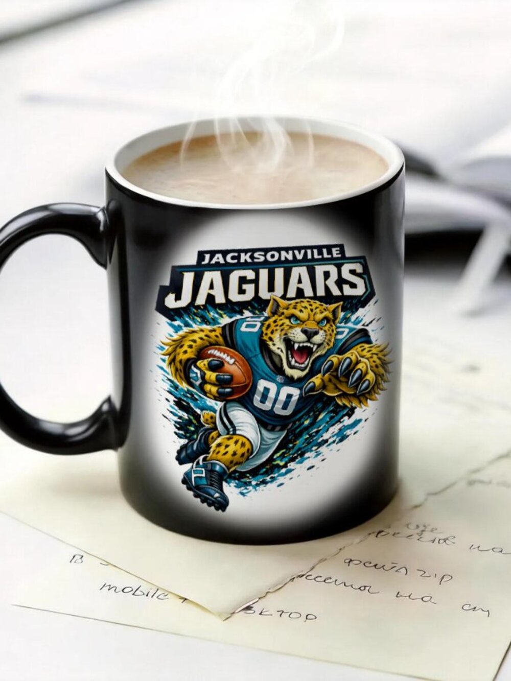 Jacksonville Jaguars Matte Heat Changing Mug NFL Fan Cup 11oz